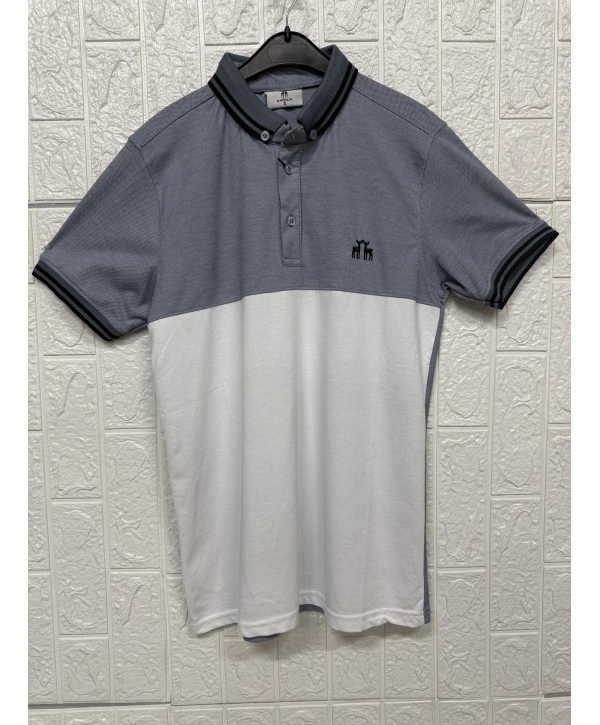 Parçalı Desen Kısa Kollu Tişört