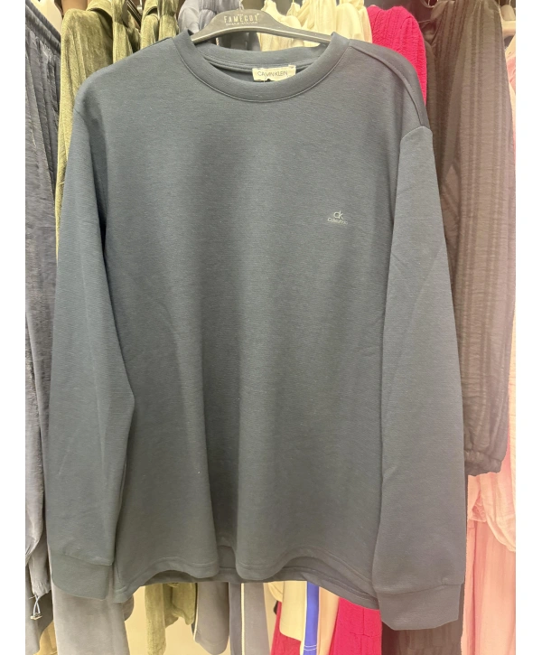 Bisiklet Yaka İki İplik Sade TShirt