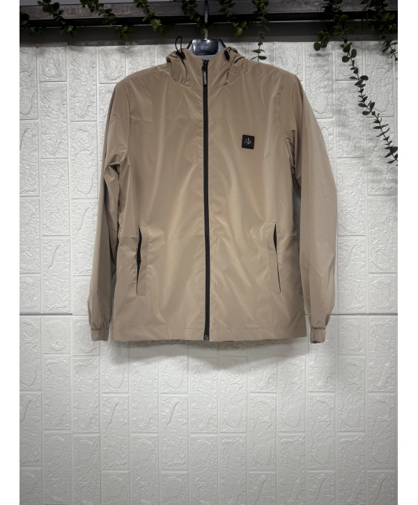 Kapşonlu Fermuarlı Yanları Cepli Mont