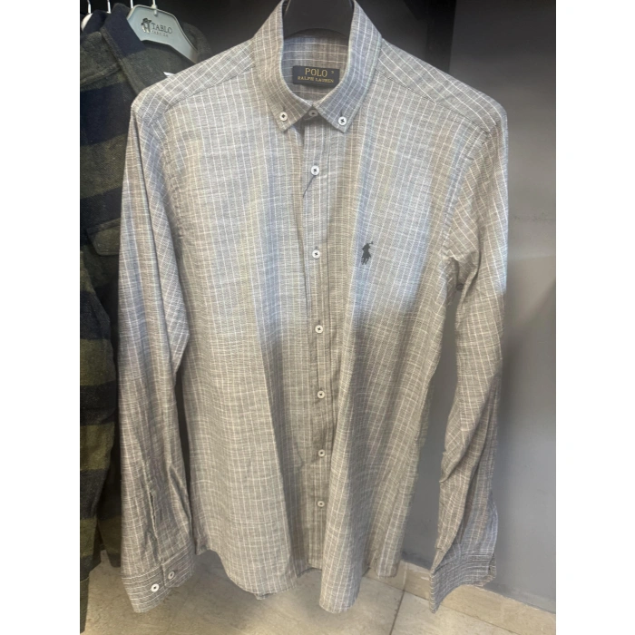 Çizgili Düğmeli Gömlek