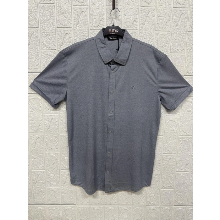 Kısa Kollu Pike Çıtçıt Düğmeli Gömlek