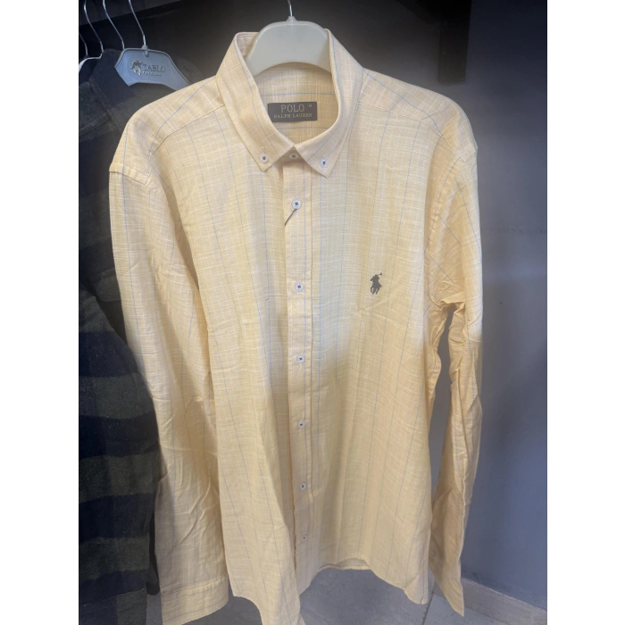 Çizgili Düğmeli Gömlek