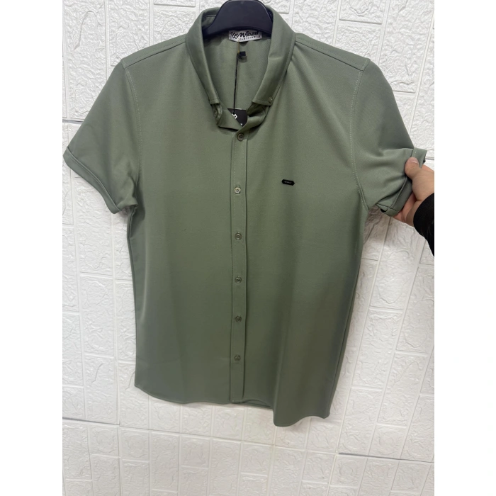 Bürümcük Doku Pike Kısa Kollu Gömlek