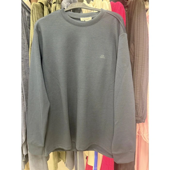 Bisiklet Yaka İki İplik Sade TShirt