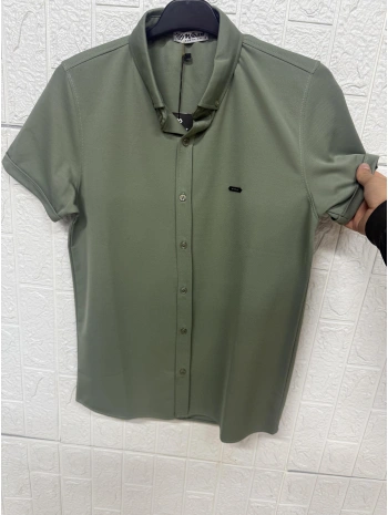 Bürümcük Doku Pike Kısa Kollu Gömlek