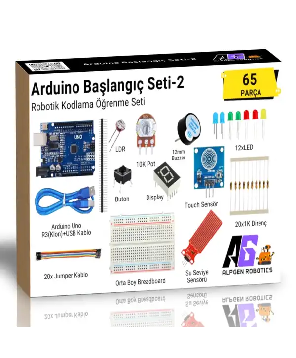 65 Parça Arduino Uno Robotik Kodlama Başlangıç Seti-2