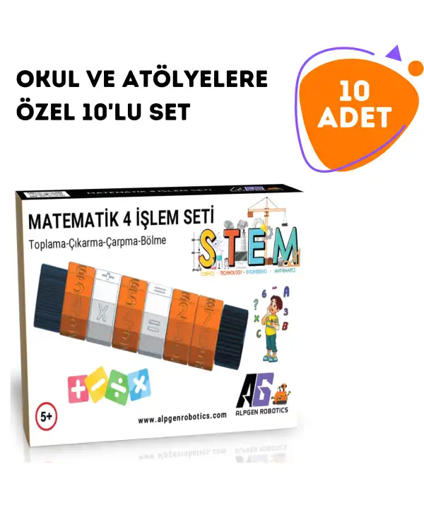 10 Adet STEM Matematik 4 İşlem Seti