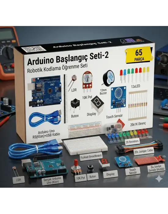 65 Parça Arduino Uno Robotik Kodlama Başlangıç Seti-2