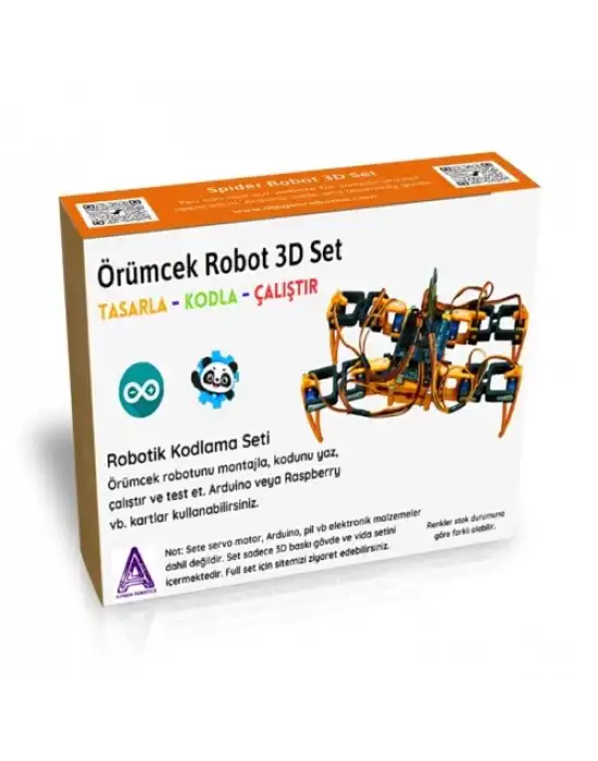 3D PLA Baskı Örümcek Robot Gövdesi (Elektroniksiz) Demonte