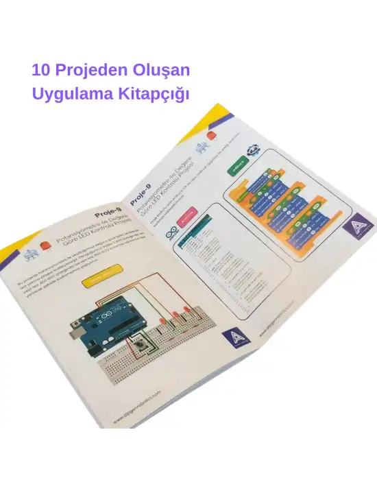 Arduino Uno (Klon) R3 Başlangıç Seti 10lu Atölye Paketi