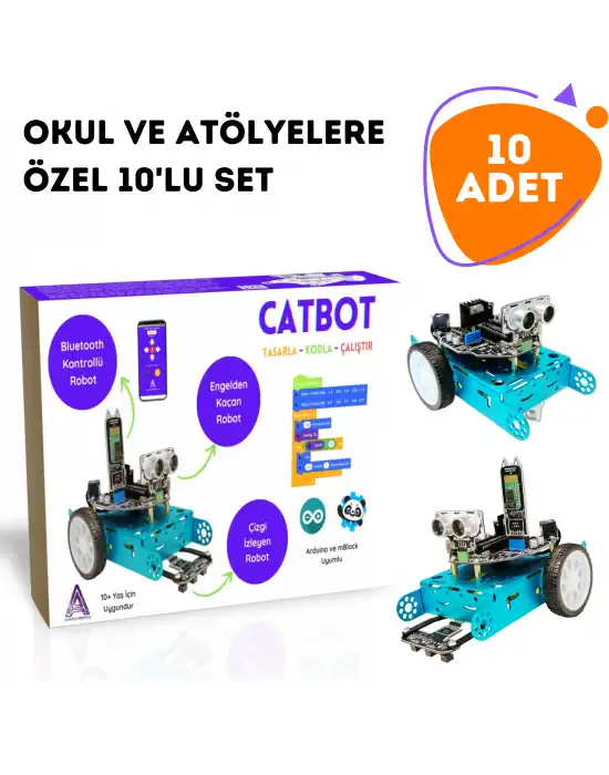 CATBOT Arduino Robot Geliştirme Seti 10lu Paket