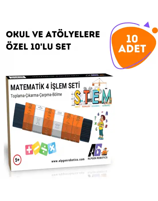 10 Adet STEM Matematik 4 İşlem Seti