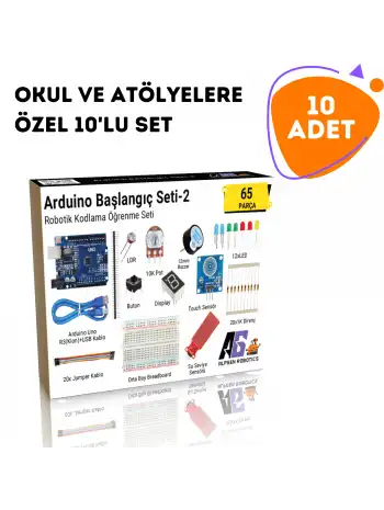 10 Adet 65 Parça Arduino Uno Robotik Kodlama Başlangıç Seti-2