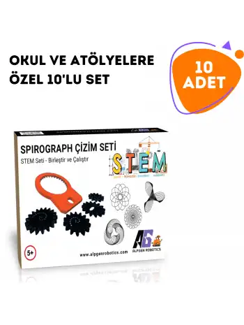 10 Adet STEM Spirograph Sanat Seti - Çocuklar ve Yetişkinler İçin