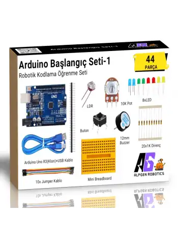 44 Parça Arduino Uno Robotik Kodlama Başlangıç Seti-1