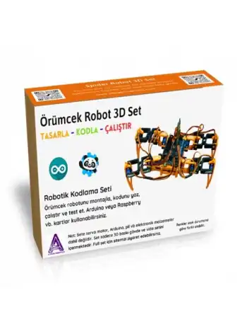 3D PLA Baskı Örümcek Robot Gövdesi (Elektroniksiz) Demonte