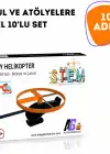 10 Adet STEM Helikopter Seti - Çocuklar İçin Eğlenceli ve Eğitici Montaj Oyuncağı