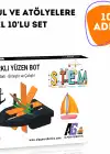 10 Adet STEM Suda Yüzen Bot Seti - Çocuklar İçin Eğitici ve Eğlenceli Bilim Seti!