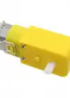 6V 250rpm Redüktörlü DC Motor - Sarı Motor (Sarı Tekerlek Uyumlu)