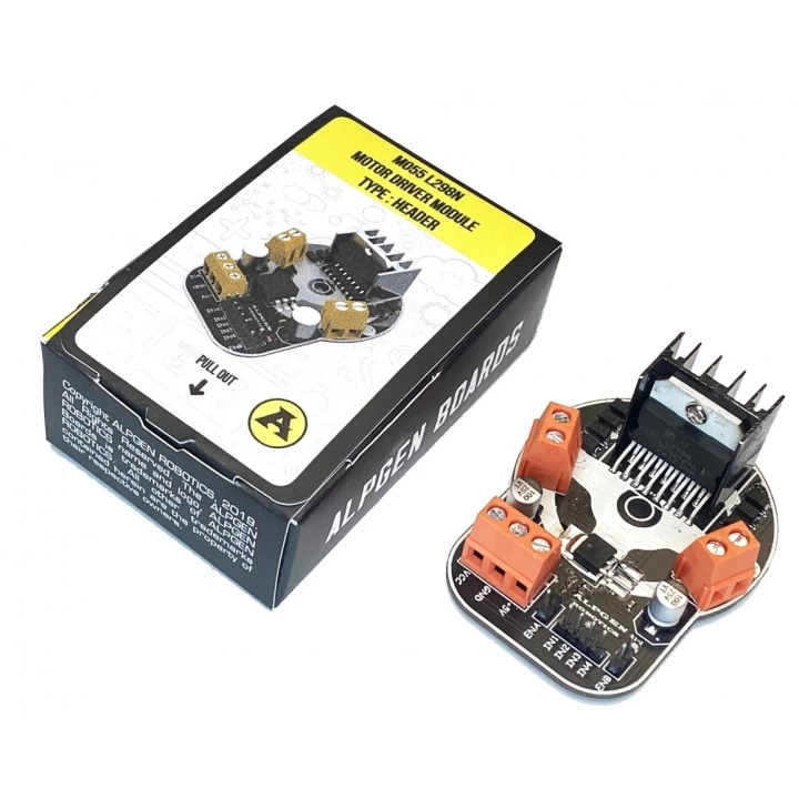 Arduino L298N Voltaj Regulatörlü Çift DC Motor Sürücü Modülü