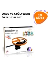 10 Adet STEM Helikopter Seti - Çocuklar İçin Eğlenceli ve Eğitici Montaj Oyuncağı