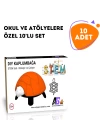 10 Adet STEM Kaplumbağa Seti - Çocuklar İçin Eğlenceli ve Eğitici Montaj Oyuncağı