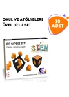 10 Adet STEM Küp Yapboz Seti - 7 Parçalı Geometrik Zeka Oyunu