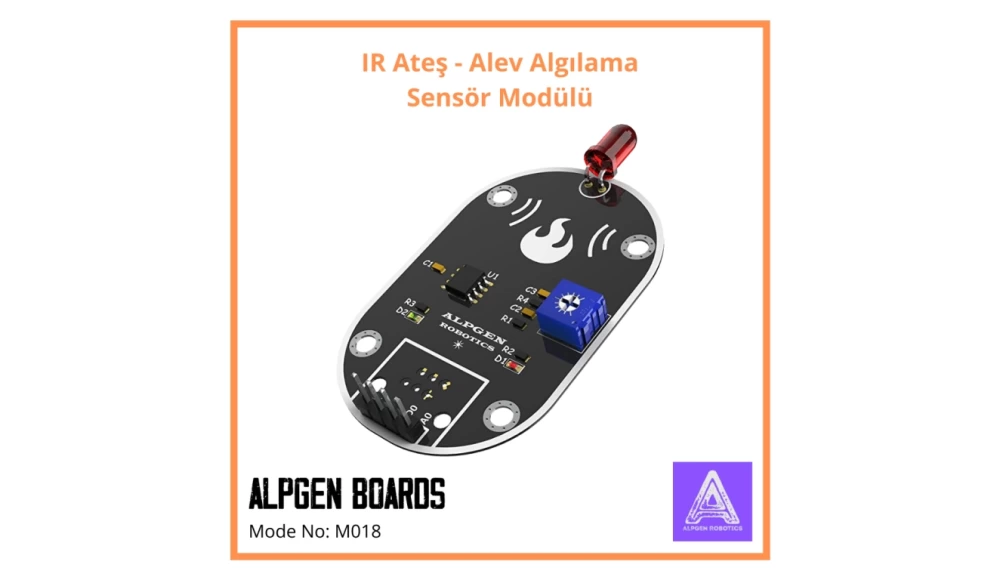 IR Ateş Algılama Sensörü Yangın Alarm Projesi