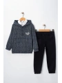 Erkek Çocuk Sweatshirtlü Gömlekli Pantolonlu 3lü Takım