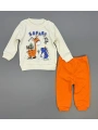 Erkek Bebek Safari Baskılı Alt Üst İkili Gündelik Takım