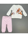Kız Bebek Baskılı Çıt Çıtlı Alt Üst İkili Gündelik Takım 6-18 Ay