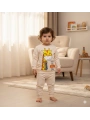 Bebek Zürafa Baskılı Çıt Çıtlı Alt Üst İkili Gündelik Takım 6-18 Ay