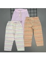 Kız Çocuk Desenli 3’lü Paket Gündelik Rahat Pantolon Seti 2-7 Yaş
