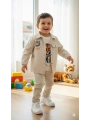 Erkek Çocuk Şapka Hediyeli Kaplan Baskılı 3’lü Kombin Takım - Ceket, Tişört ve Pantolon
