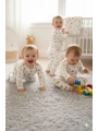 Unisex Çocuk %100 Pamuk Safari Hayvanları Desenli Dijital Baskılı Eşofman Takımı