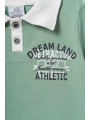 Erkek Çocuk Dream Land Baskılı %100 Pamuk Polo Yaka Tişört ve Kot Şort Alt Üst İkili Takım