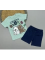Erkek Bebek My Buddy Bears Baskılı Tişört Şort Takımı 6-18 Ay