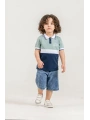Erkek Çocuk Dream Big Baskılı %100 Pamuk Polo Yaka Tişört ve Kot Şort Alt Üst İkili Takım
