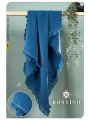 Bontino 4 Katlı %100 Pamuk Müslin Bebek Battaniyesi Saçaklı Çok Amaçlı 110x90 cm