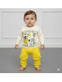 Erkek Bebek Safari Baskılı Alt Üst İkili Gündelik Takım