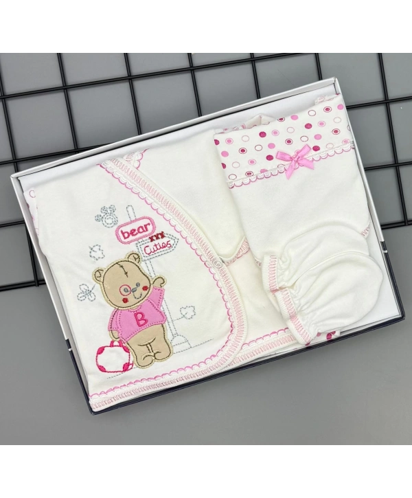 Patik Hediyeli 5 Parçalı Puantiye Baskılı Hastane Çıkışı