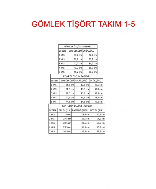 Erkek Çocuk 3lü Kombin Takım -Cepli Gömlek, %100 Pamuk Tişört ve Likralı Beli Lastikli Jean Pantolon