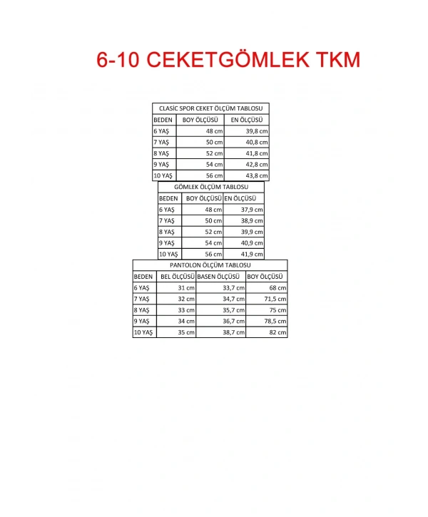 Erkek Çocuk Şapka Hediyeli Ceketli Gömlekli ve Pantolonlu 3lü Bayramlık Takım