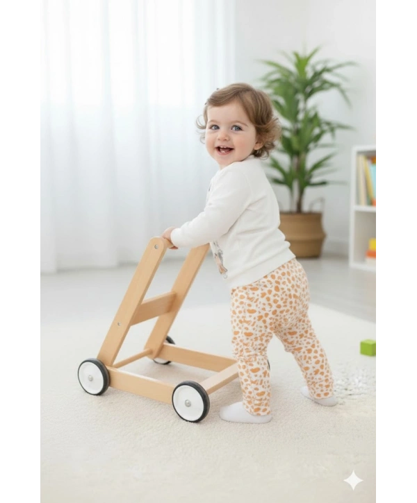 Unisex Çocuk Zürafa Baskılı %100 Pamuk & Kaşkorse İkili Takım Premium Seri