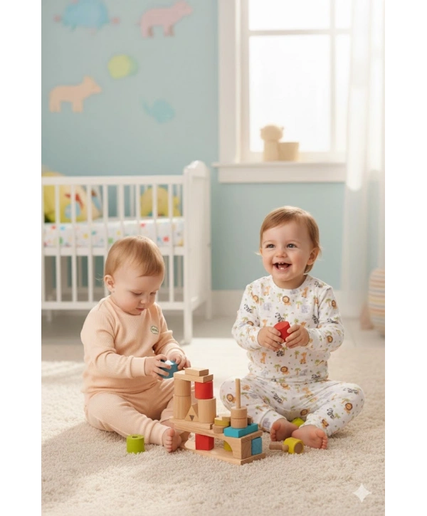 Unisex Çocuk Dijital Baskılı %100 Pamuk & Kaşkorse İkili Takım Premium Seri