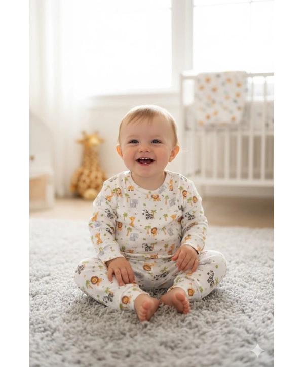 Unisex Çocuk Dijital Baskılı %100 Pamuk & Kaşkorse İkili Takım Premium Seri