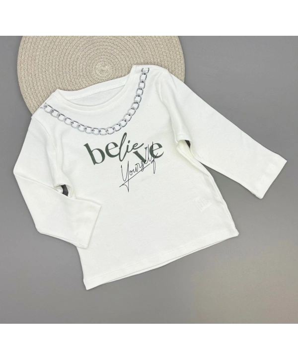 Unisex Çocuk %100 Pamuk, Baskılı, Düz Yaka Sweatshirt