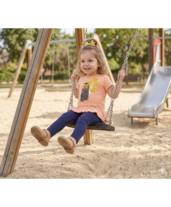 Kız Çocuk Baskılı Tişört ve Taytlı İkili Gündelik Takım 2-5 Yaş