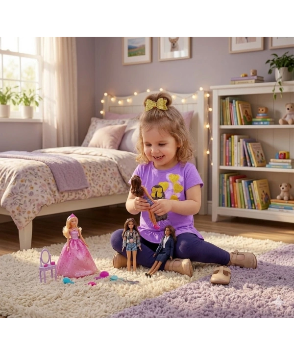 Kız Çocuk Baskılı Tişört ve Taytlı İkili Gündelik Takım 2-5 Yaş