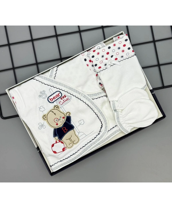 Patik Hediyeli 5 Parçalı Puantiye Baskılı Hastane Çıkışı